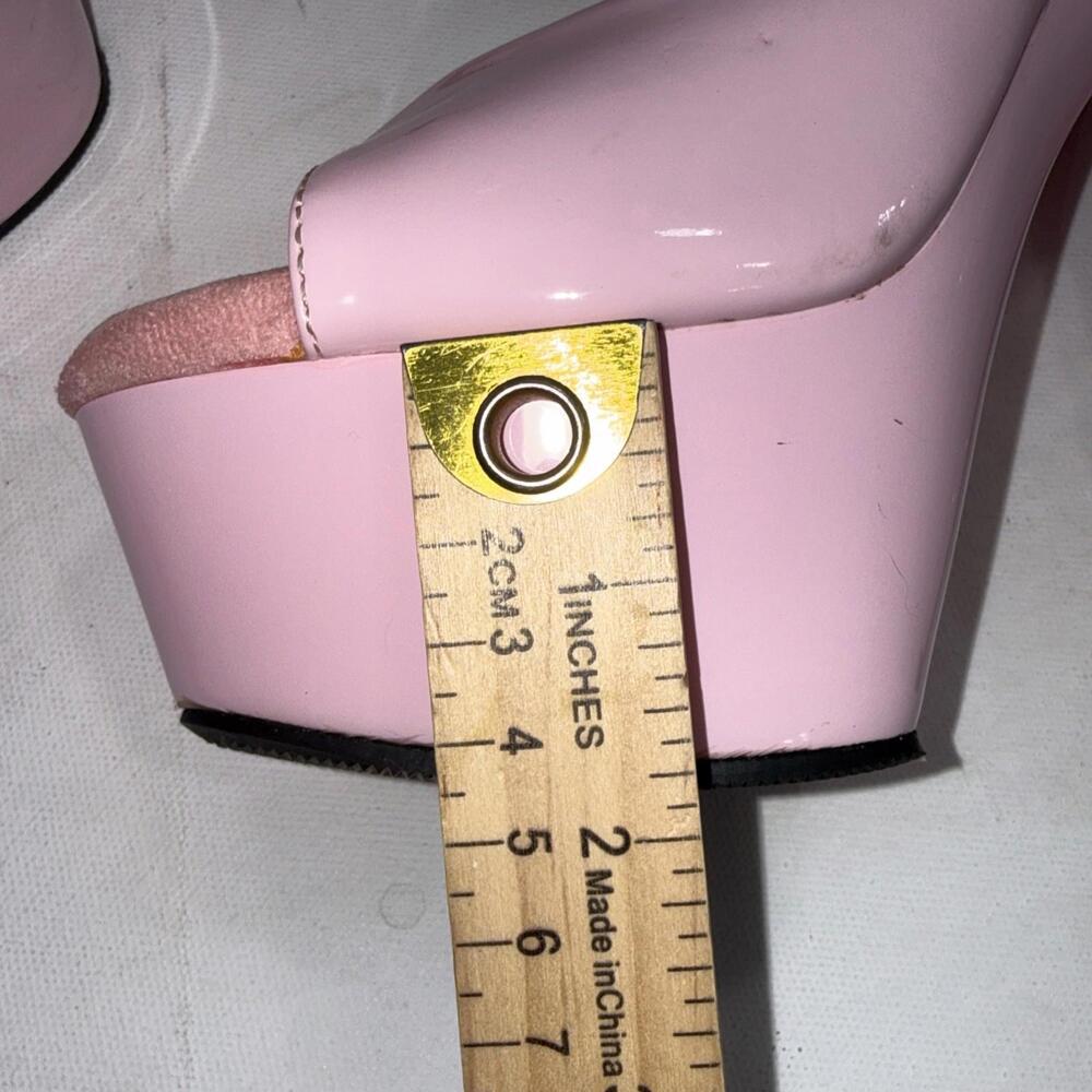 Pleaser KISS Heels Pink Platform Ankle Strap Stilettos Stripper Dancing Shoes 7 - Picture 14 of 15